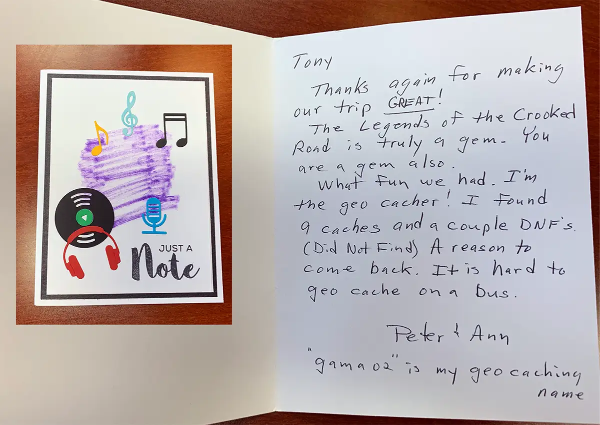 Handwritten testimonial card 3